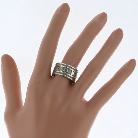 TIFFANY Ring Atlas Wide Width Approx. 11.5mm Silver 925 Upper No. 15.5 Lower 18 - Picture 7 of 8